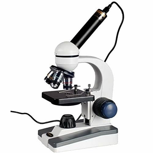 AmScope M150C / M150C-I 40X-1000X All-Metal Optical Glass Lenses Cordless LED Student Biological Compound Microscope