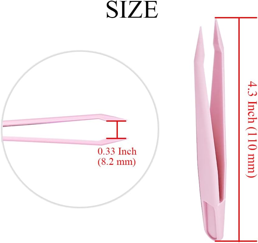 15 Pieces Blue Plastic Tweezers 3.14 Inch Craft Tweezers Forceps Thickened Plastic Sturdy Fine Motor Skill Learning for Perler Beads Jewelry Making Family Classroom School Ckyleole