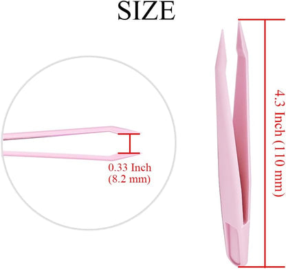 15 Pieces Blue Plastic Tweezers 3.14 Inch Craft Tweezers Forceps Thickened Plastic Sturdy Fine Motor Skill Learning for Perler Beads Jewelry Making Family Classroom School Ckyleole