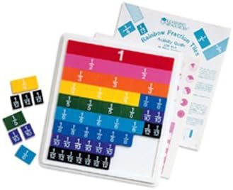 8 Pack LEARNING RESOURCES RAINBOW FRACTION TILES W/ 51 PCS
