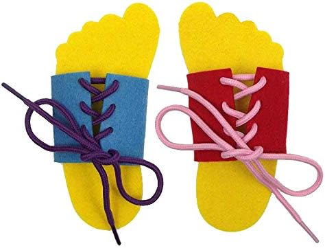 Childrens Lacing Skills Learn-to-Tie - Shoe Preschool Tie-Up Shoe Threading.