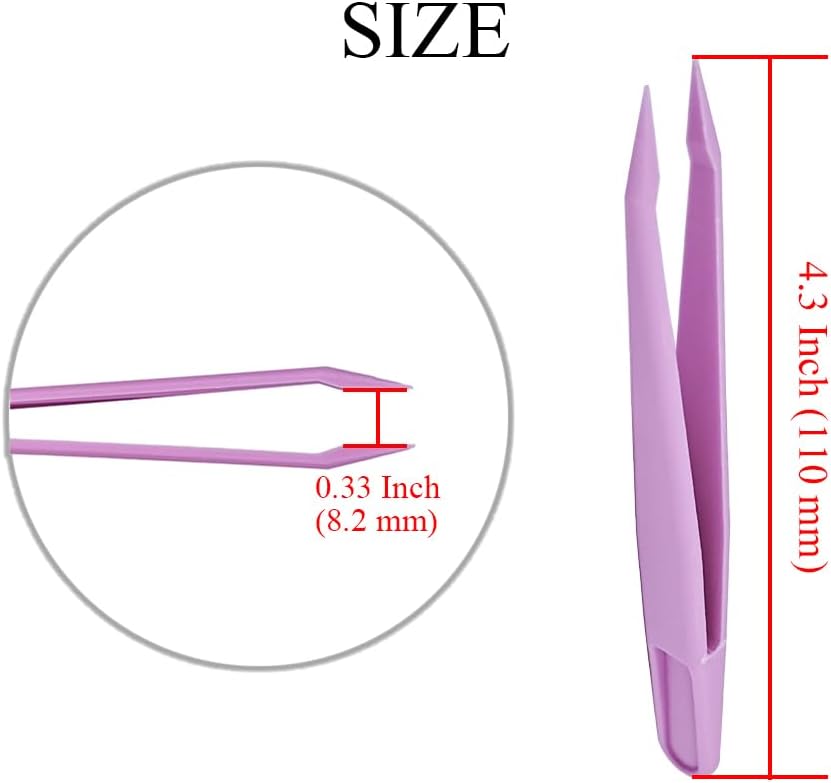 15 Pieces Blue Plastic Tweezers 3.14 Inch Craft Tweezers Forceps Thickened Plastic Sturdy Fine Motor Skill Learning for Perler Beads Jewelry Making Family Classroom School Ckyleole