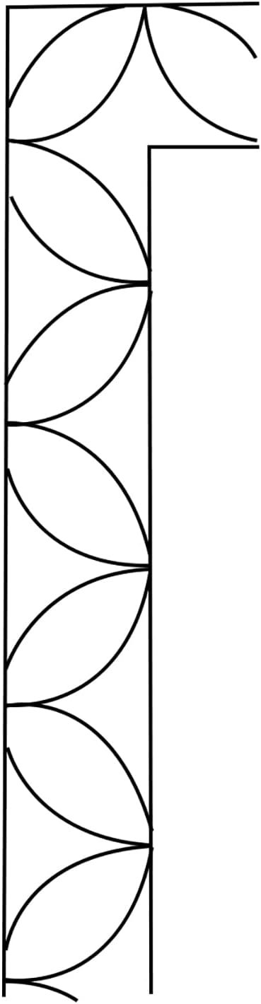 Quilting Stencils for Machine and Hand Quilting - 2 Reusable Framed Seed and Pumpkinseed Design Plastic Quilt Template for Borders, Background, Block Patterns, Stencil Set Includes Guide
