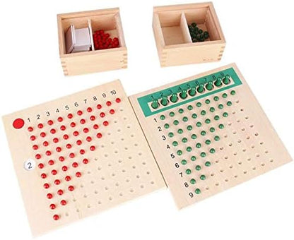 Yanhan Montessori Math Manipulatives Material Multiplication and Division Board Beads Early Teaching Aids