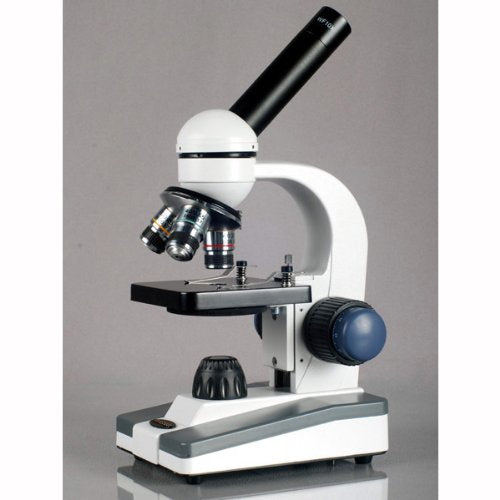 AmScope M150C / M150C-I 40X-1000X All-Metal Optical Glass Lenses Cordless LED Student Biological Compound Microscope