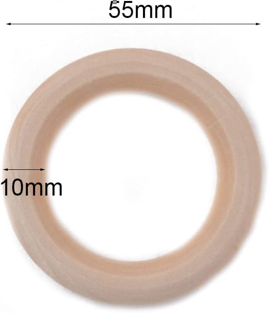 30 Pcs Wooden Rings for Craft, 55mm 2.2inch, Natural Wood Rings for Macrame Pendant Connectors,Jewelry Making, Decor DIY Craft
