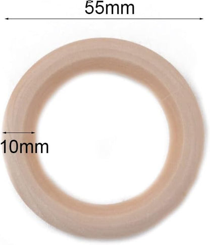 30 Pcs Wooden Rings for Craft, 55mm 2.2inch, Natural Wood Rings for Macrame Pendant Connectors,Jewelry Making, Decor DIY Craft