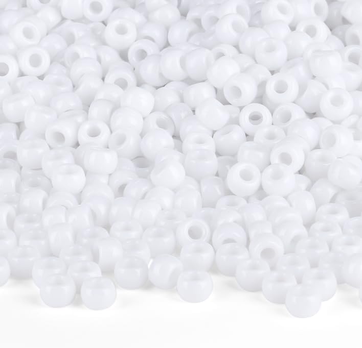 Red Pony Beads 1000Pcs 9mm Pony Beads Bulk Red Perler Beads for Friendship Bracelets Kandi Beads Hair Beads for Braids Beads for Crafts