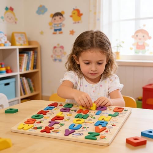 Wooden Number Puzzle for Young Children, 1-20 Digit Operation Symbol Puzzle, Suitable for Number Learning and Educational Toys for Preschool Children Aged 3-5 Years Old