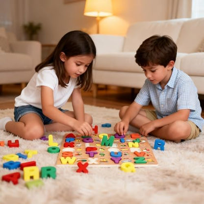 Wooden Number Puzzle for Young Children, 1-20 Digit Operation Symbol Puzzle, Suitable for Number Learning and Educational Toys for Preschool Children Aged 3-5 Years Old