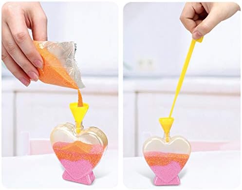 Liberty Imports Create Your Own Sand Art Kit DIY Arts and Crafts Activity - Includes 1 Glow Sand, 5 Sand Art Bottles, 5 Bright Sand Colors, Designing Tool & More
