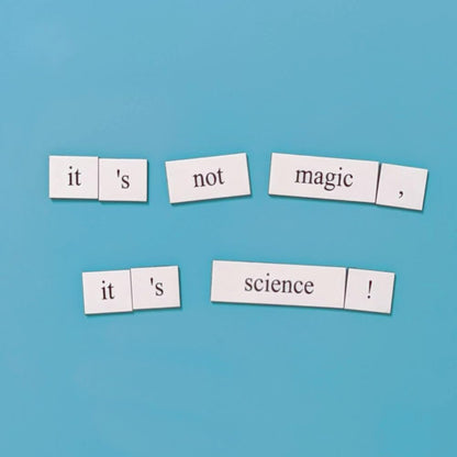 Science Word Magnets Kit - Funny Nerdy Poetry Set for College to PhD & Professional Scientists- Ideal Cool Geek Gifts for Office Refrigerator-Magnetic White Board - Perfect for STEM Students & Adults