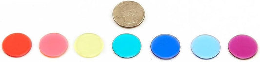 Hygloss Products Colored Bingo Chips - Plastic Color Bingo Supplies Discs for Counting, Game Tokens, Markers - Translucent, 7/8" Diameter, 500 Pack, (59050)