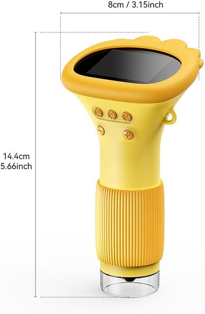 Kids Microscope Digital Camera, 1000X Handheld Camera Microscope for Kids with 2'' Screen, Educational Magnifying Glass Toy Christmas Birthday Gifts for Age 3 4 5 6 7 8 9 10 11 12 Girls Boys - Purple
