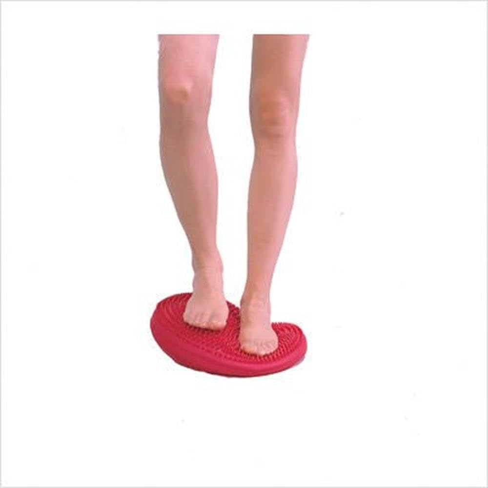 Cando-30-1870 CanDo Inflatable Balance Disc for Balance Training, Proprioception, Strengthening Lower Extremities, Posture, Back Pain, Stress Relief, Restlessness and Anxiety. Red, 14” Diameter