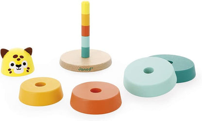 Janod Baby Forest Fox Wood Stacker - Ages 1+ - J08014
