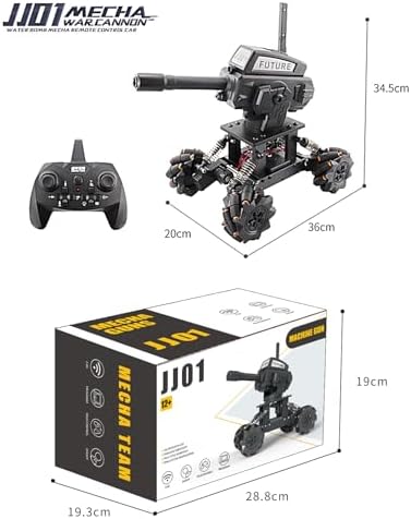VANLINNY Robot Kits,360° Drifting RC Tank Toy,Science Projects for Ages 13+, STEM Educational Kit for Beginner,10 mph Fast DIY Remote Control Car,Programmable/Rechargeable, for Birthday.