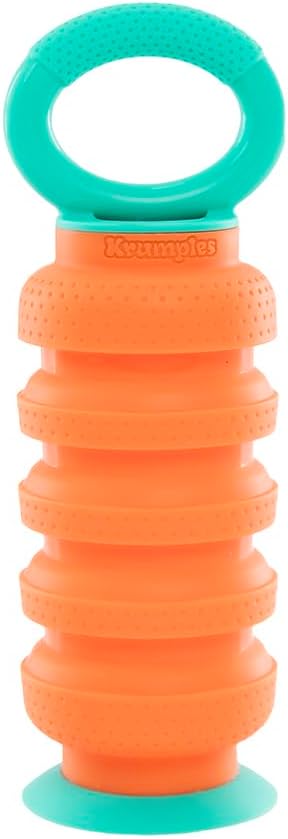 KRUMPLES Plungy Blue Sensory Suction Toy for Ages 10M+ | BPA-Free Silicone Fidget | Promotes Fine Motor Skills | Dishwasher Safe | Ideal Baby and Toddler Gift | Fun for All Ages