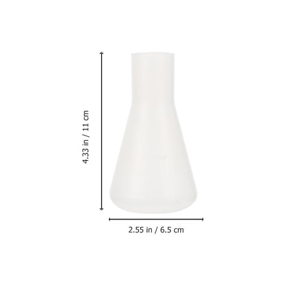 PartyKindom 10 Pcs Plastic Erlenmeyer Flask Set, 100ml Shatterproof Conical Science Flasks for Kids STEM Experiments, Classroom Education & Science Party Supplies