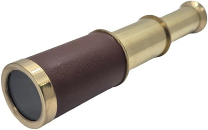Prime NAUTICAL6 Inches Brass Pirates Telescope, Collapsible Handheld Telescope, Monocular, Adventure,Traveling,Gift Item,Brass Nautical Spyglass for Outdoor Navy and Gift