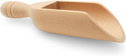 Mini Wooden Scoops 3-3/4 Inches Long, 50 Unfinished Mini Scoops for Jars, Bath Salts, Body Scrubs, Salt & Spice Containers, by Woodpeckers