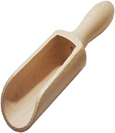 efo Versatile Wooden Scoops Set 4pcs - Multipurpose Wooden Spoons - Wood Salt and Spice Scoops – Rustic Bath Salt Scoop - Wooden Nuts Scoop - sizes: 2.4"; 3.3"; 3.9"; 6.7" / 6; 8.5; 10; 17cm