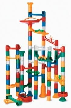 MindWare Marble Run: 123 Piece Set (103 Durable Pieces and 20 Marbles) STEM Building Set for Kids