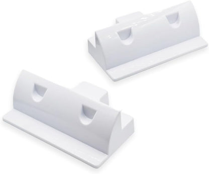 Solar Panel Mounts Bracket Set of 4pcs (White), Drill Free ABS Corner Roof Brackets Mounting Kit, Durable Solar Mount Rack Accessories for RVs, Trailers, Boats, Yachts, Vans, Carports