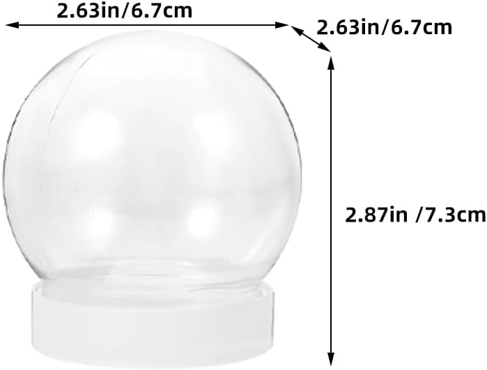 36Pcs DIY Clear Plastic Water Globes Kit, Shatterproof Snow Globes for Bulk Summer Camp Crafts, Kids Pool Party Favors, Beach Souvenirs & Sensory Jars