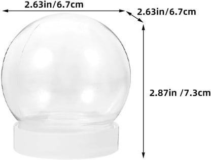 36Pcs DIY Clear Plastic Water Globes Kit, Shatterproof Snow Globes for Bulk Summer Camp Crafts, Kids Pool Party Favors, Beach Souvenirs & Sensory Jars