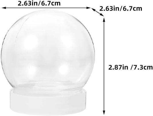 36Pcs DIY Clear Plastic Water Globes Kit, Shatterproof Snow Globes for Bulk Summer Camp Crafts, Kids Pool Party Favors, Beach Souvenirs & Sensory Jars