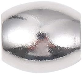 BEADIA Stainless Steel Spacer Beads 3x2.5mm Round Loose Charm Caps Beads for DIY Jewelry Making 100pcs with 1mm Hole
