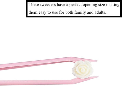 15 Pieces Blue Plastic Tweezers 3.14 Inch Craft Tweezers Forceps Thickened Plastic Sturdy Fine Motor Skill Learning for Perler Beads Jewelry Making Family Classroom School Ckyleole