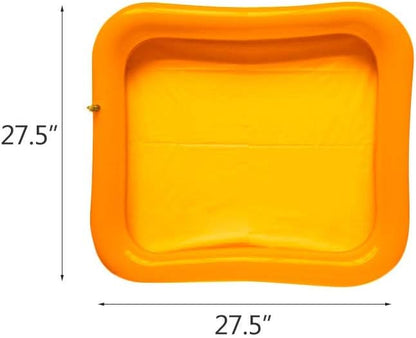 Topwon Inflatable Sand Tray for Kids - Portable Sand Box with Molds - Random Color (Random Color, 23x17)