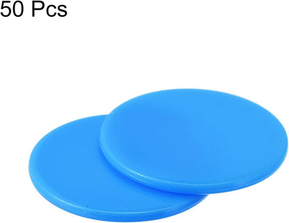 MECCANIXITY Small Plastic Learning Counters Disks Chip Bingo Chip Counting Discs Markers 24mm/0.94 Inch for Math Practice Red, Pack of 50