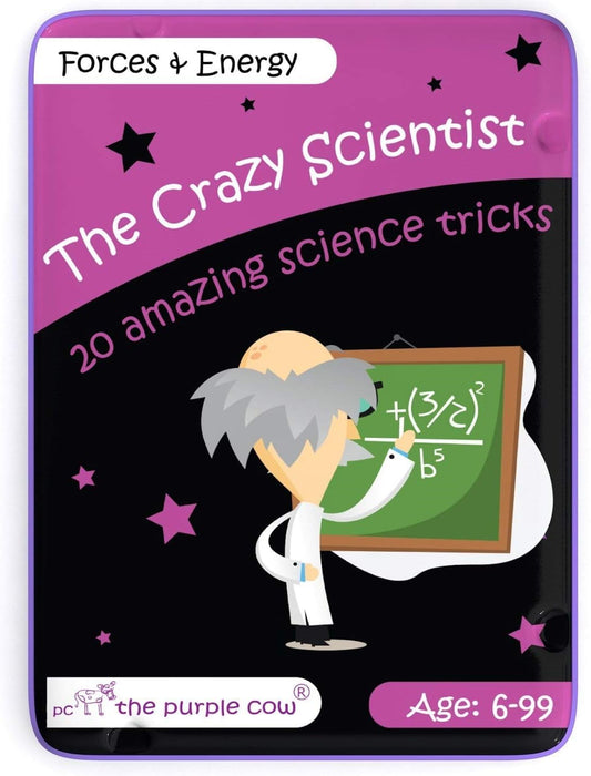 The - The Crazy Scientist Science Tricks Card Set, Forces and Energy, Science Experiment kit for Kids Both Boys and Girls 6 Years and Older, Instructions Inside – Amazing STEM Learning