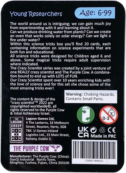 The - The Crazy Scientist Science Tricks Card Set, Forces and Energy, Science Experiment kit for Kids Both Boys and Girls 6 Years and Older, Instructions Inside – Amazing STEM Learning
