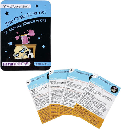 The - The Crazy Scientist Science Tricks Card Set, Forces and Energy, Science Experiment kit for Kids Both Boys and Girls 6 Years and Older, Instructions Inside – Amazing STEM Learning