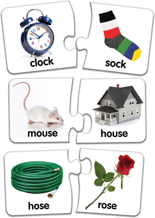 Learning Journey International Match It! - Rhyme - 30 Self-Correcting Rhyming Words with Matching Images for Emerging Readers, Multicolor