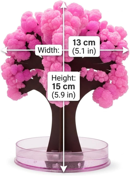 Paper Tree - Crystal Growing Kit for Kids, DIY Science Experiment Creates Mini Cherry Blossom Tree with Colorful 3D Crystals, Fun Educational Toy & Desk Decor