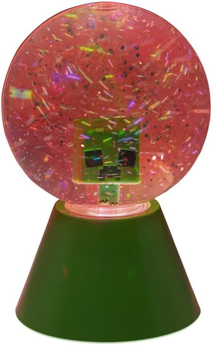 Paladone Minecraft Creeper LED Glitter Ball, Officially Licensed Colour Changing LED Snow Globe for Kids and Teens, Gaming Merchandise, Compact Design