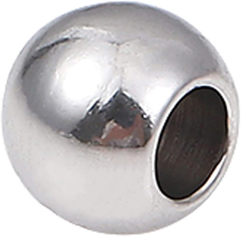 BEADIA Stainless Steel Spacer Beads 3x2.5mm Round Loose Charm Caps Beads for DIY Jewelry Making 100pcs with 1mm Hole
