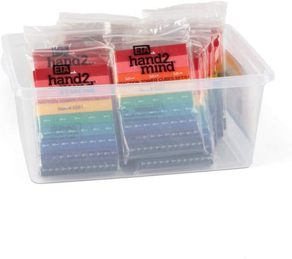 hand2mind Plastic Rainbow Fraction Circles, Circle Manipulatives, Fraction Tools for Kids, Math School Supplies, Montessori Math Materials, Classroom Math Manipulatives 4th Grade (15 Sets of 51)