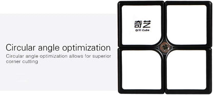 Qiyi Qidi Speed Cube 2x2- Smooth Bright-Light Sticker(Classic Colors) - 2x2x2 Puzzles Toys, The Most Educational Toy to Effectively Improve Child's Concentration and responsiveness.