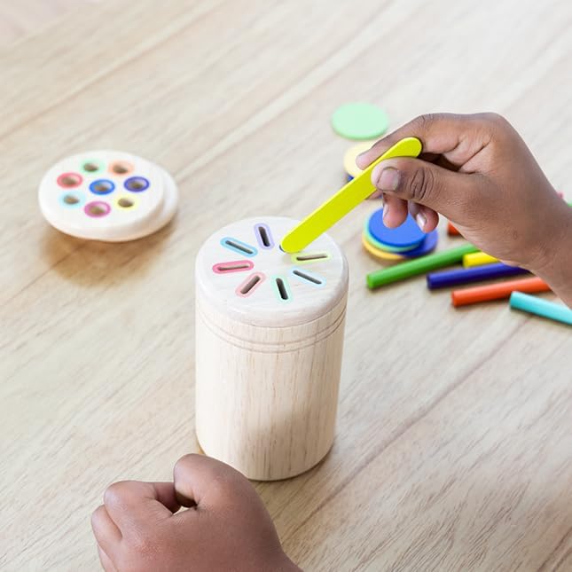Fat Brain Toys 3 in1 Learning Fine Motor Skill Toy - 3-in-1 Sorting Cup Early Learning Toys for Ages 3 to 6