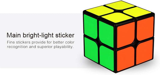 Qiyi Qidi Speed Cube 2x2- Smooth Bright-Light Sticker(Classic Colors) - 2x2x2 Puzzles Toys, The Most Educational Toy to Effectively Improve Child's Concentration and responsiveness.