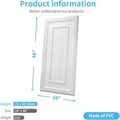 Art3d PVC Ceiling Tiles, 2'x2' Plastic Sheet in Black (12-Pack)