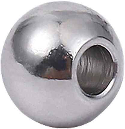 BEADIA Stainless Steel Spacer Beads 3x2.5mm Round Loose Charm Caps Beads for DIY Jewelry Making 100pcs with 1mm Hole