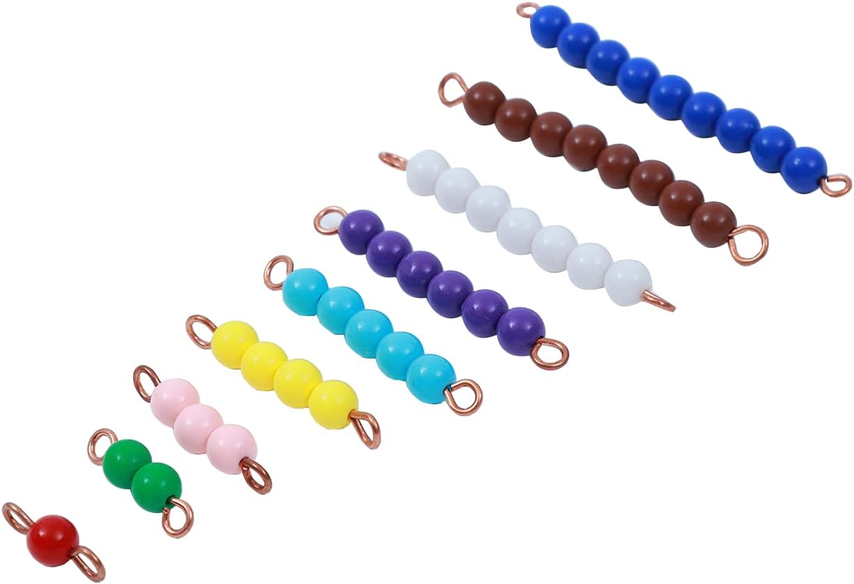 Adena Montessori Counting Beads Checker Board Beads Math Games & Teaching Numbers Counting Toys