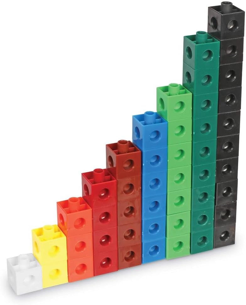 Learning Resources Snap Cubes Set of 1,000 - Math Manipulatives for Elementary School, Kindergarten Learning & Education Toys, Math Cubes, Counting Blocks for Classroom Centers and Homeschool